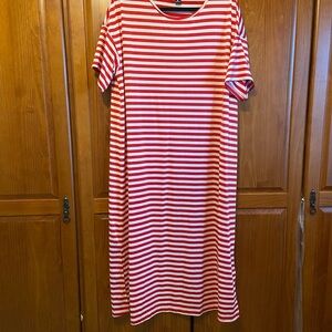 Red‎ and White Striped Dress